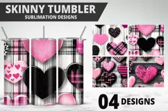 Lovely Hearts Tumbler Design | Valentine's Day Tumbler Wrap Product Image 1