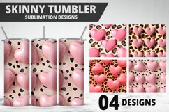 Valentines Love Skinny Tumbler PNG Wrap| Valentines Tumbler Product Image 1
