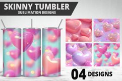 Valentines Love Skinny Tumbler PNG Wrap| Valentines Tumbler Product Image 1