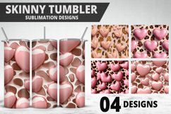 Valentines Love Skinny Tumbler PNG Wrap| Valentines Tumbler Product Image 1