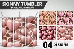 Valentines Love Skinny Tumbler PNG Wrap| Valentines Tumbler Product Image 1