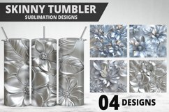 3D Flowers Tumbler Wrap | Sublimation Design | Tumble PNG Product Image 1