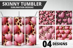 Valentines Love Skinny Tumbler PNG Wrap| Valentines Tumbler Product Image 1