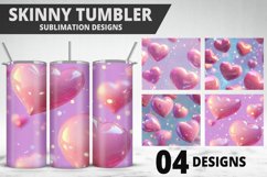 Valentines Love Skinny Tumbler PNG Wrap| Valentines Tumbler Product Image 1