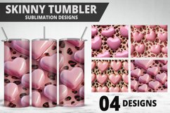 Valentines Love Skinny Tumbler PNG Wrap| Valentines Tumbler Product Image 1