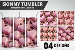 Valentines Love Skinny Tumbler PNG Wrap| Valentines Tumbler Product Image 1