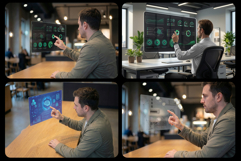 Futuristic Transparent Screen 5 Mockup. Generated AI Product Image 4