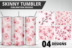 Flowers Tumbler Wrap | Sublimation Design | Tumble PNG Product Image 1