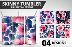 Flowers Tumbler Wrap | Sublimation Design | Tumble PNG Product Image 1