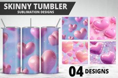 Valentines Love Skinny Tumbler PNG Wrap| Valentines Tumbler Product Image 1
