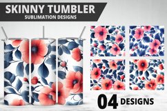 Flowers Tumbler Wrap | Sublimation Design | Tumble PNG Product Image 1
