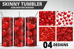 Valentines Love Skinny Tumbler PNG Wrap| Valentines Tumbler Product Image 1