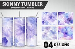 Flowers Tumbler Wrap | Sublimation Design | Tumble PNG Product Image 1