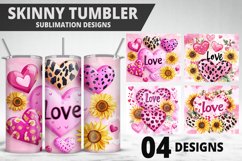 Lovely Hearts Tumbler Design | Valentine&#039;s Day Tumbler Wrap Product Image 1