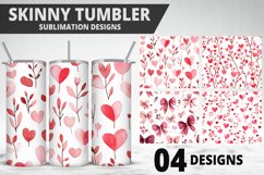Lovely Hearts Tumbler Design | Valentine&#039;s Day Tumbler Wrap Product Image 1