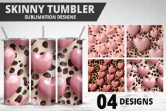 Valentines Love Skinny Tumbler PNG Wrap| Valentines Tumbler Product Image 1