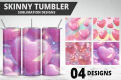 Valentines Love Skinny Tumbler PNG Wrap| Valentines Tumbler Product Image 1