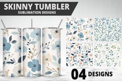 Flowers Tumbler Wrap | Sublimation Design | Tumble PNG Product Image 1