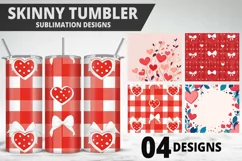 Lovely Hearts Tumbler Design | Valentine's Day Tumbler Wrap Product Image 1