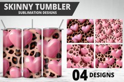 Valentines Love Skinny Tumbler PNG Wrap| Valentines Tumbler Product Image 1