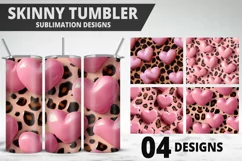 Valentines Love Skinny Tumbler PNG Wrap| Valentines Tumbler Product Image 1