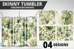 3D St Patrick&#039;s Day Tumbler Wrap| Sublimation Design Product Image 1