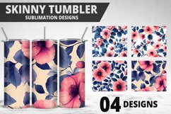 Flowers Tumbler Wrap | Sublimation Design | Tumble PNG Product Image 1