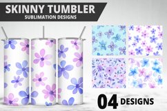 Flowers Tumbler Wrap| Sublimation Design | Tumble PNG Product Image 1