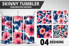 Flowers Tumbler Wrap | Sublimation Design | Tumble PNG Product Image 1