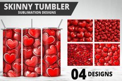 Valentines Love Skinny Tumbler PNG Wrap| Valentines Tumbler Product Image 1