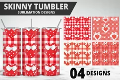 Lovely Hearts Tumbler Design | Valentine's Day Tumbler Wrap Product Image 1