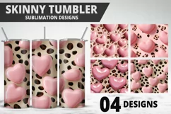 Valentines Love Skinny Tumbler PNG Wrap| Valentines Tumbler Product Image 1