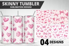 Lovely Hearts Tumbler Design | Valentine&#039;s Day Tumbler Wrap Product Image 1