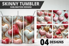 Valentines Love Skinny Tumbler PNG Wrap| Valentines Tumbler Product Image 1