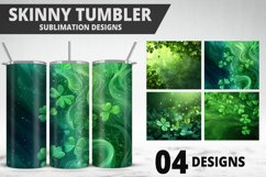3D St Patrick&#039;s Day Tumbler Wrap| Sublimation Design Product Image 1