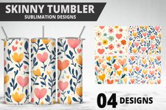 Lovely Hearts Tumbler Design | Valentine&#039;s Day Tumbler Wrap Product Image 1