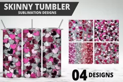 Red Plaid Tumbler Design | Valentine's Day Tumbler Wrap Product Image 1