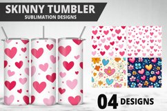 Lovely Hearts Tumbler Design | Valentine&#039;s Day Tumbler Wrap Product Image 1