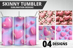 Valentines Love Skinny Tumbler PNG Wrap| Valentines Tumbler Product Image 1