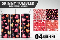 Lovely Hearts Tumbler Design | Valentine&#039;s Day Tumbler Wrap Product Image 1