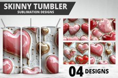 Valentines Love Skinny Tumbler PNG Wrap| Valentines Tumbler Product Image 1