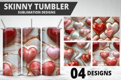Valentines Love Skinny Tumbler PNG Wrap| Valentines Tumbler Product Image 1