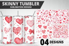 Lovely Hearts Tumbler Design | Valentine&#039;s Day Tumbler Wrap Product Image 1