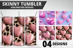 Valentines Love Skinny Tumbler PNG Wrap| Valentines Tumbler Product Image 1
