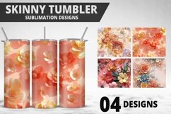 3D Flowers Tumbler Wrap | Sublimation Design | Tumble PNG Product Image 1