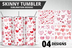 Lovely Hearts Tumbler Design | Valentine&#039;s Day Tumbler Wrap Product Image 1