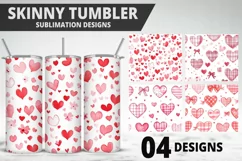 Lovely Hearts Tumbler Design | Valentine's Day Tumbler Wrap Product Image 1