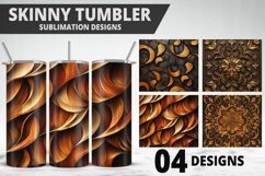 3D Flowers Tumbler Wrap | Sublimation Design | Tumble PNG Product Image 1