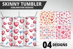 Lovely Hearts Tumbler Design | Valentine&#039;s Day Tumbler Wrap Product Image 1