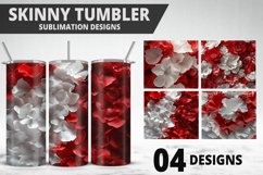 3D Flowers Tumbler Wrap | Sublimation Design | Tumble PNG Product Image 1